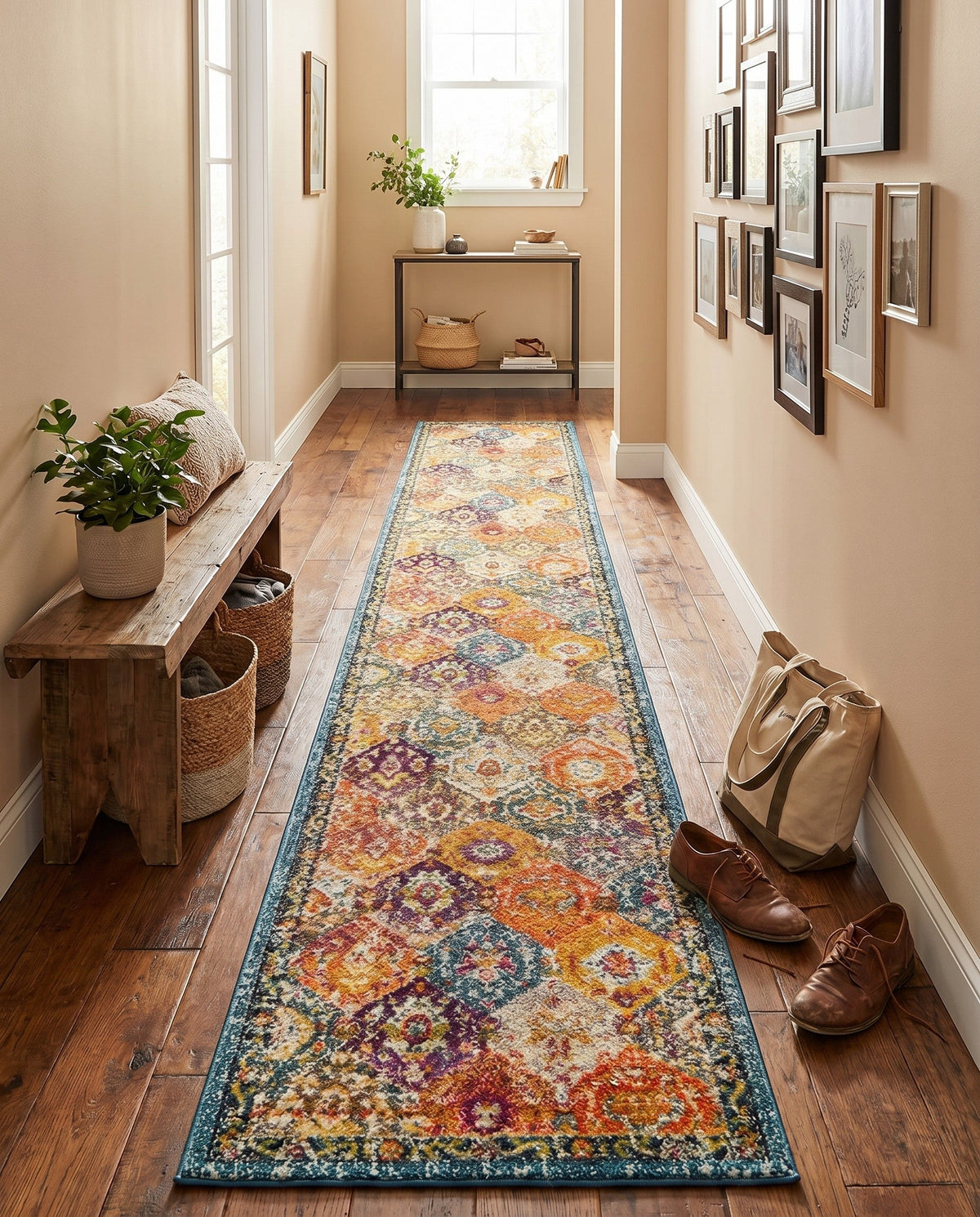 Brighton Terrace Collection Area Rug -  Rottingdean (Multi) Runner Multi  lifestyle 119