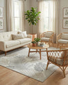 Seaside Blooms Collection Area Rug -  Tranquil Rectangle Gray  lifestyle 18