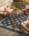 Caribbean Terrace Collection Area Rug -  Tobago Rectangle Charcoal  lifestyle 9