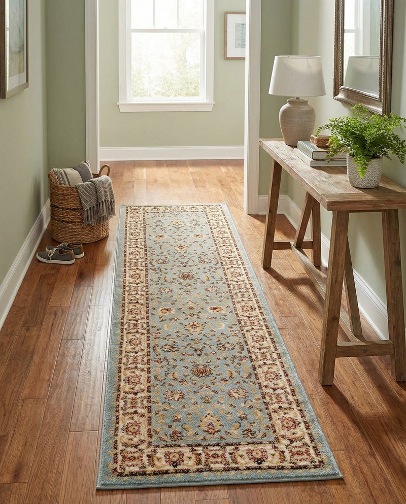 Jaipur Elegance Collection Area Rug -  Nahargarh (Light Blue) Runner Light Blue  lifestyle 62