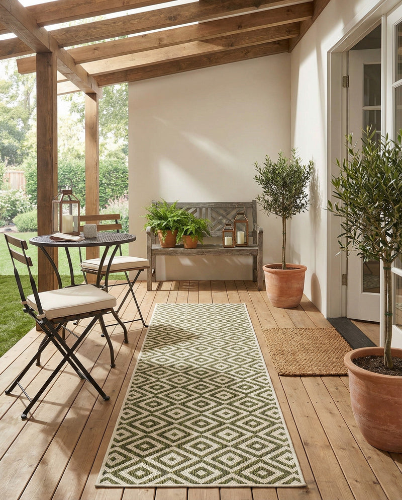 Urban Oasis Rugs Collection Area Rug -  Rooftop (Green) Runner Green  lifestyle 23