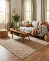 Garden Lattice Charm Collection Area Rug -  Pergola (Beige) Rectangle Beige  lifestyle 16