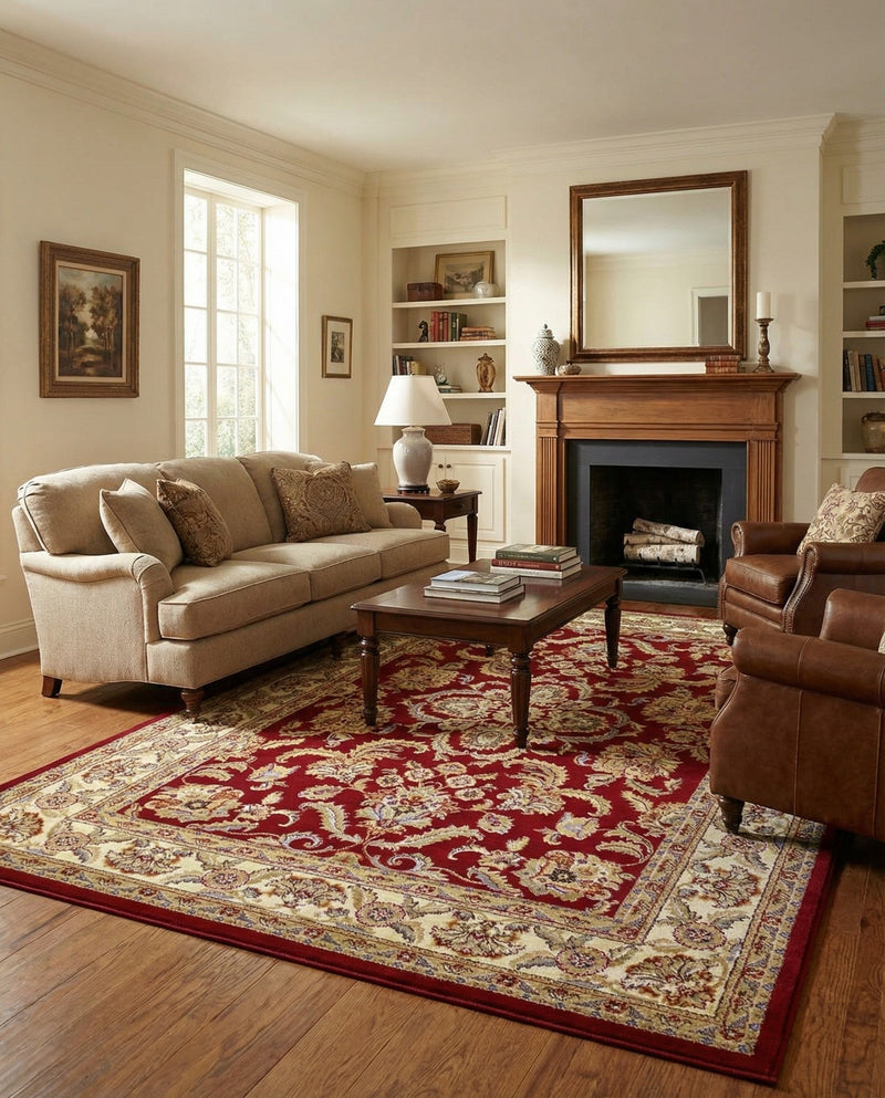 Jaipur Elegance Collection Area Rug -  Jantar Rectangle Red  lifestyle 7