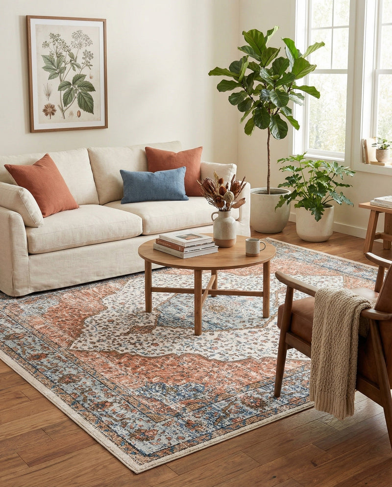 Mykonos Manor Collection Area Rug - Delos Rectangle Ivory  lifestyle 30