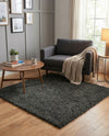 Cozy Comfort Shag Collection Area Rug - Haven (Smoke Gray) Square Smoke Gray  lifestyle 39