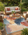 Seaside Blooms Collection Area Rug -  Tranquil Rectangle Multi  lifestyle 35