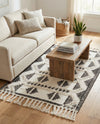 Sonoran Collection Area Rug - BellRock Rectangle Black and White  lifestyle 47