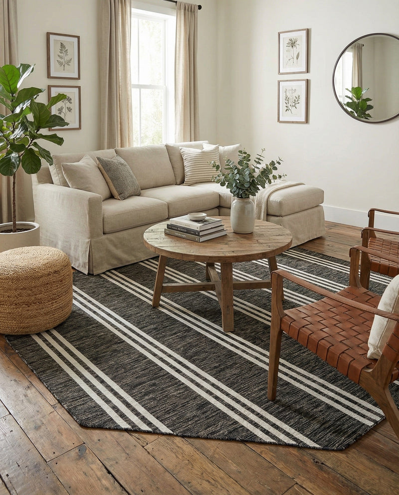Urban Oasis Rugs Collection Area Rug -  District (Charcoal) Octagon Charcoal  lifestyle 38
