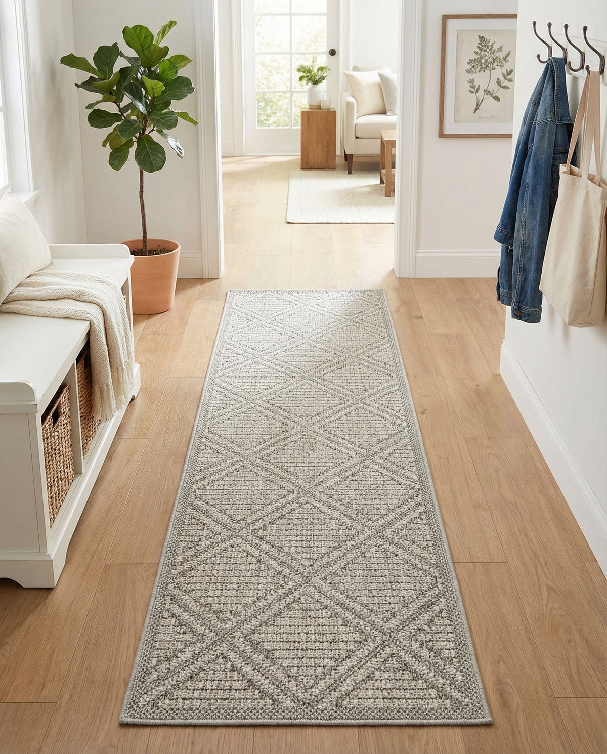 Savannah Pergola Collection Area Rug -  Eden Runner Light Gray  lifestyle 152