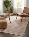 Seaside Stripes Collection Area Rug -  Boardwalk (Red) Rectangle Red  lifestyle 11