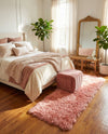 Lambskin Haven Collection Area Rug - Fleeceville Runner Pink  lifestyle 28