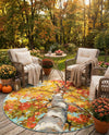 Seaside Blooms Collection Area Rug - Eden Round Multi  lifestyle 34