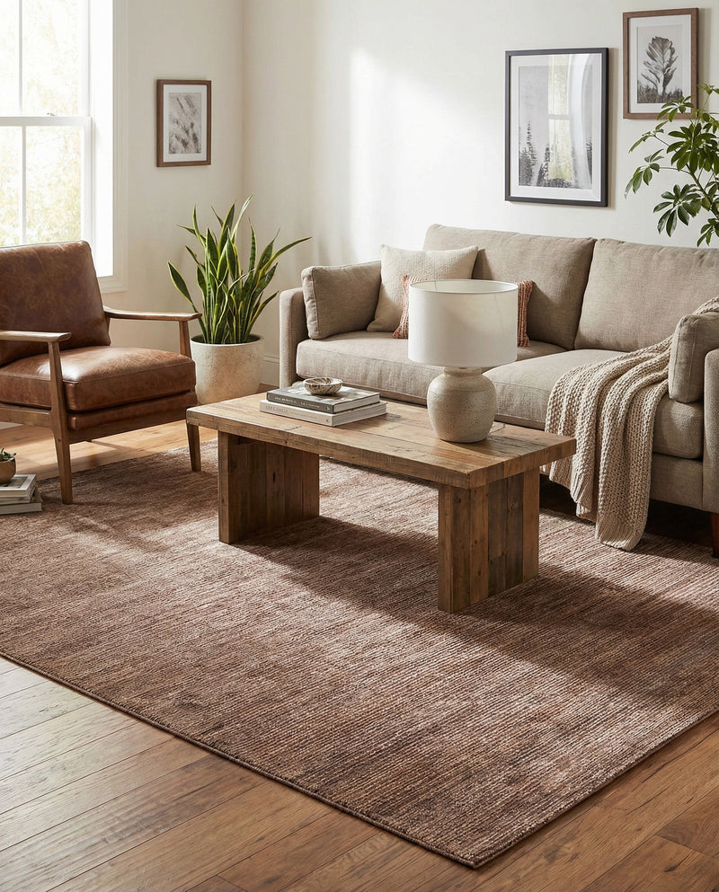 Bloomsbury Elegance Collection Area Rug -  Kensington (Brown) Rectangle Brown  lifestyle 6