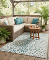Savannah Escape Collection Area Rug - Serengeti Rectangle Teal  lifestyle 54