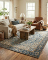 Patio Heritage Collection Area Rug -  Haven Rectangle Blue  lifestyle 20