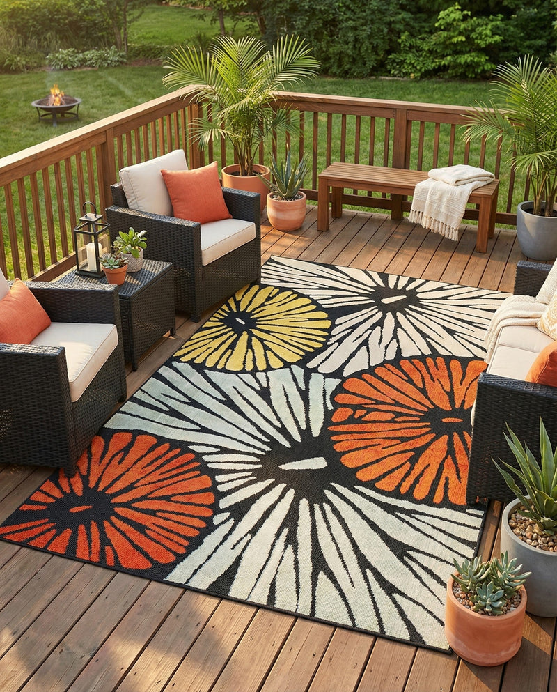 Outdoor Marrakesh Collection Area Rug -  Tetouan Rectangle Multi  lifestyle 23