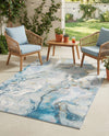 Urban Terrace Collection Area Rug -  Vertex Rectangle Blue and Ivory  lifestyle 20
