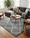 Cozy Haven Shag Collection Area Rug - Serenity (Cloud Gray) Square Cloud Gray  lifestyle 39