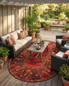 Safari Escape Rugs Collection Area Rug - Serengeti Oval Multi  lifestyle 83