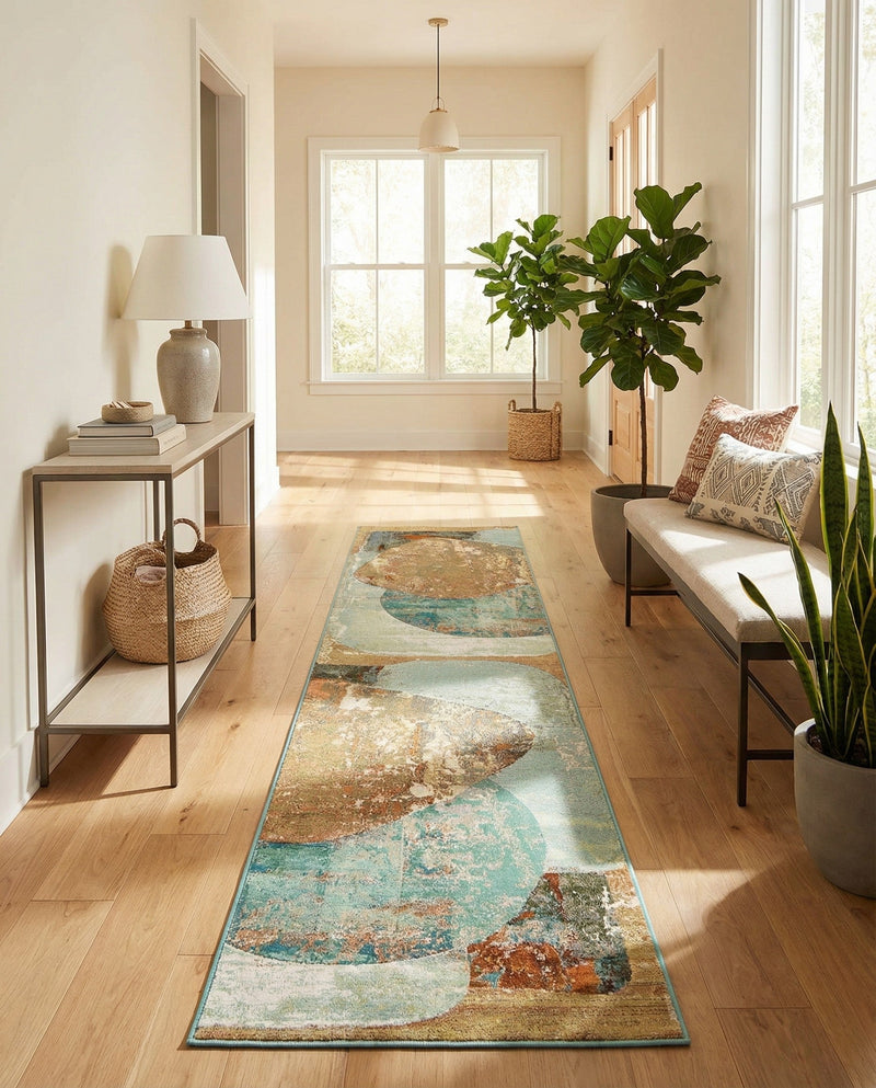 Urban Terrace Collection Area Rug -  Portico Runner Multi  lifestyle 49
