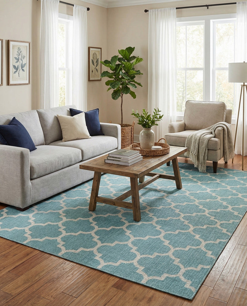 Savannah Pergola Collection Area Rug - Arbor (Aquamarine) Rectangle Aquamarine  lifestyle 20