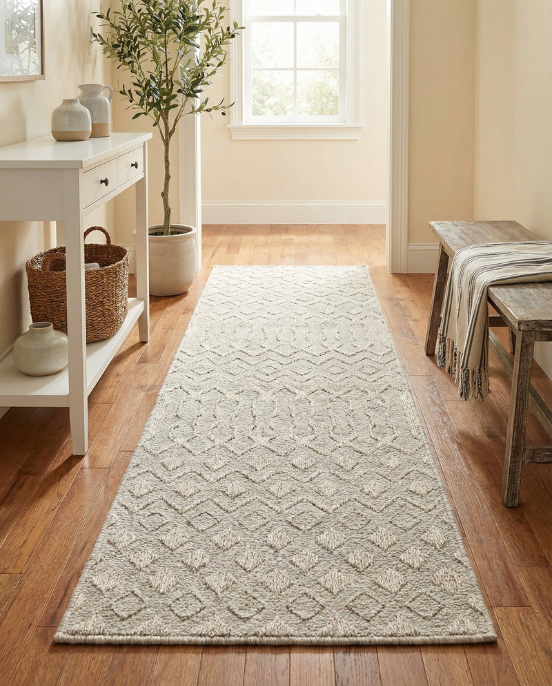 Garden Lattice Charm Collection Area Rug -  Pergola (Grey) Runner Grey  lifestyle 55