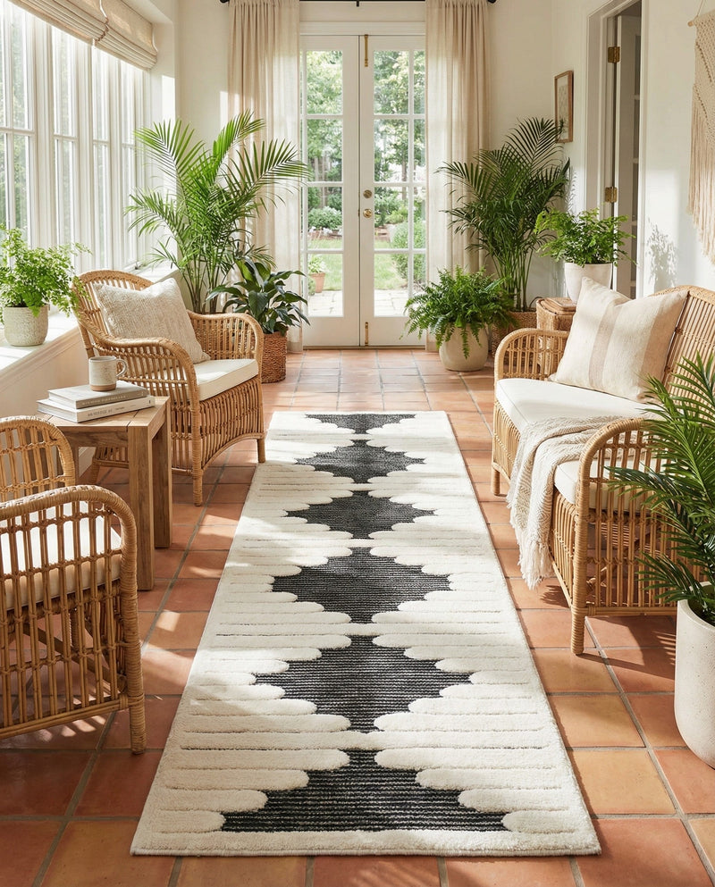Monochrome Collection Area Rug -  Ash Runner Gray  lifestyle 52