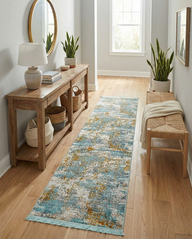 Arcadia Rugs Collection Area Rug -  Nirvana Runner Cream Blue  lifestyle 40