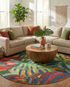 Coastal Terrace Collection Area Rug -  Pier Round Multi  lifestyle 53