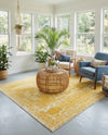 Dover Terrace Collection Area Rug -  Lagoon (Yellow) Square Yellow  lifestyle 67