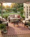 Savannah Pergola Collection Area Rug -  Pavilion (Rust Red) Rectangle Rust Red  lifestyle 9