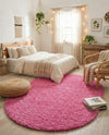 Plush Oasis Collection Area Rug - Serenity (Taffy Pink) Oval Taffy Pink  lifestyle 49
