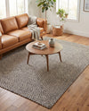 Highland Woven Jute Collection Area Rug - Glenmore (Gray) Rectangle Gray  lifestyle 13