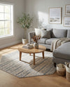 Serenity Sands Collection Area Rug -  Tranquilbay Octagon Cream  lifestyle 68