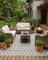 Savannah Pergola Collection Area Rug -  Pergola (Gray) Rectangle Gray  lifestyle 19