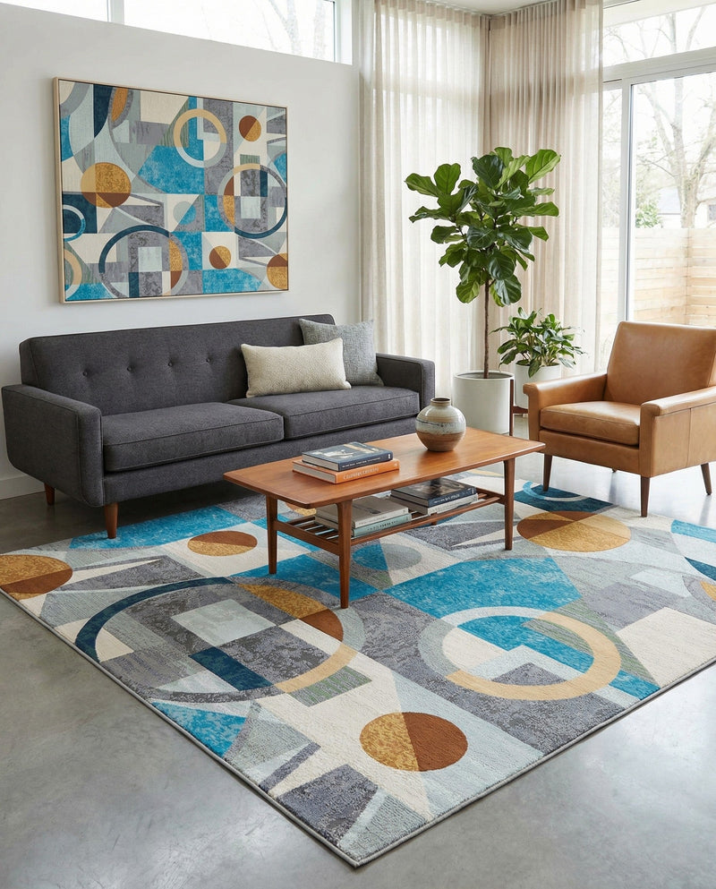 Urban Terrace Collection Area Rug -  Loggia Square Multi  lifestyle 77