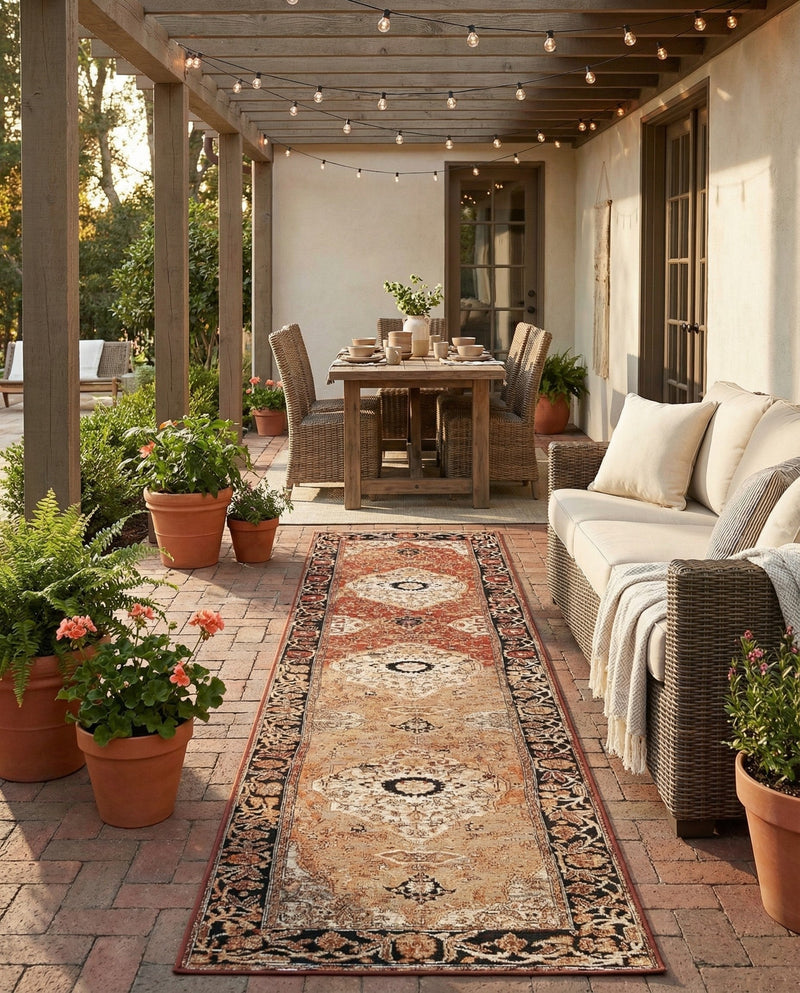 Patio Heritage Collection Area Rug -  Gazebo Runner Multi  lifestyle 33