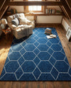 Trellis Mosaic Collection Area Rug - Arborville (Navy Blue) Rectangle Navy Blue  lifestyle 18