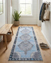 Heritage Elegance Collection Area Rug -  Winterthur (Blue Gray) Runner Blue Gray  lifestyle 56