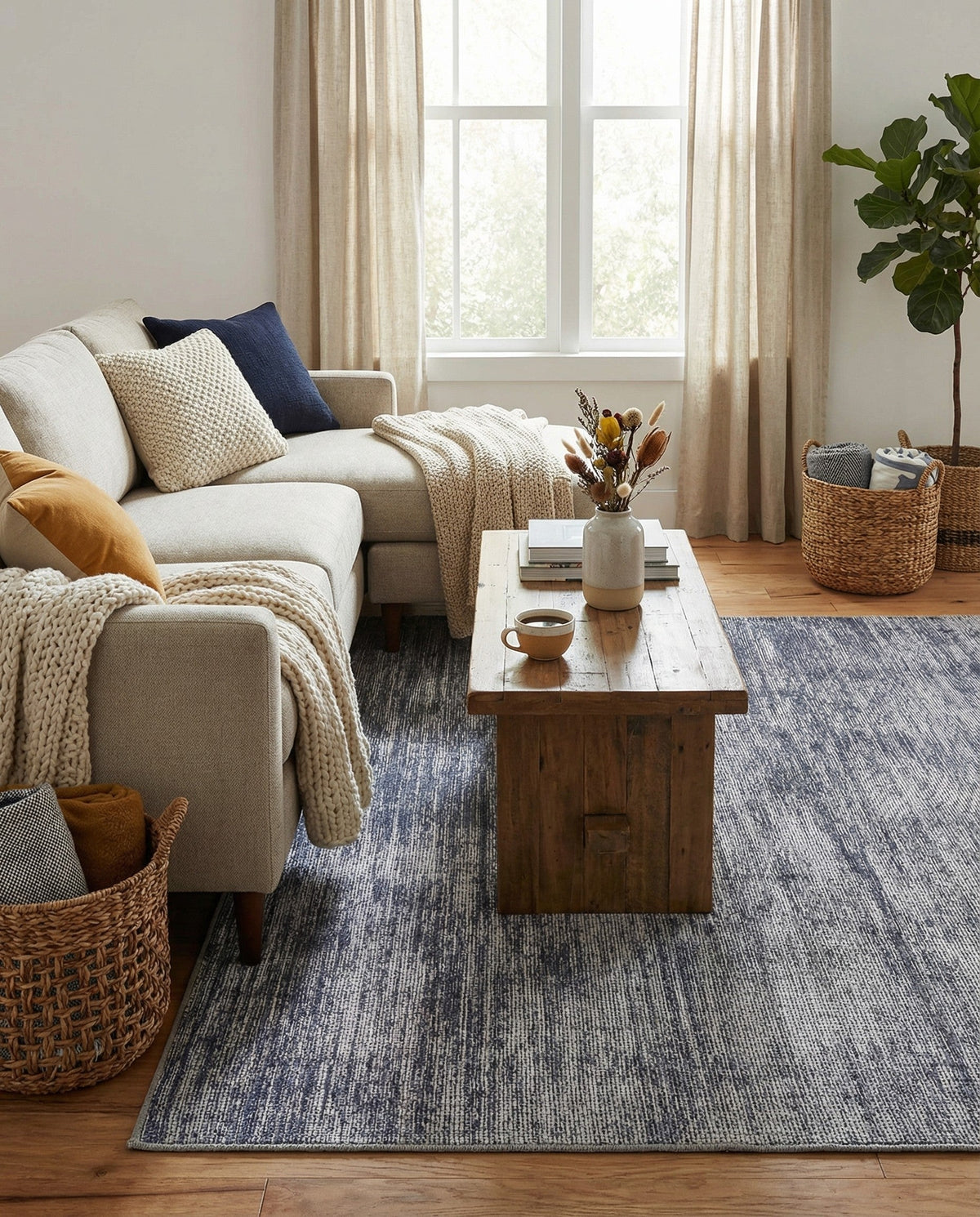 Sahara Essence Collection Area Rug - Oasis (Gray) Square Gray  lifestyle 108