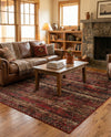 Neptune Elegance Collection Area Rug -  Nereid Rectangle Burgundy  lifestyle 13