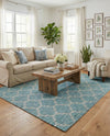 Savannah Pergola Collection Area Rug - Arbor (Aquamarine) Rectangle Aquamarine  lifestyle 7
