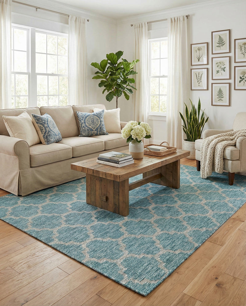 Savannah Pergola Collection Area Rug - Arbor (Aquamarine) Rectangle Aquamarine  lifestyle 7