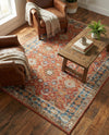 Patio Heritage Collection Area Rug -  Eden Rectangle Antique Red  lifestyle 7