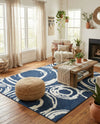 Sahara Chic Collection Area Rug -  Nubia Rectangle Blue  lifestyle 66