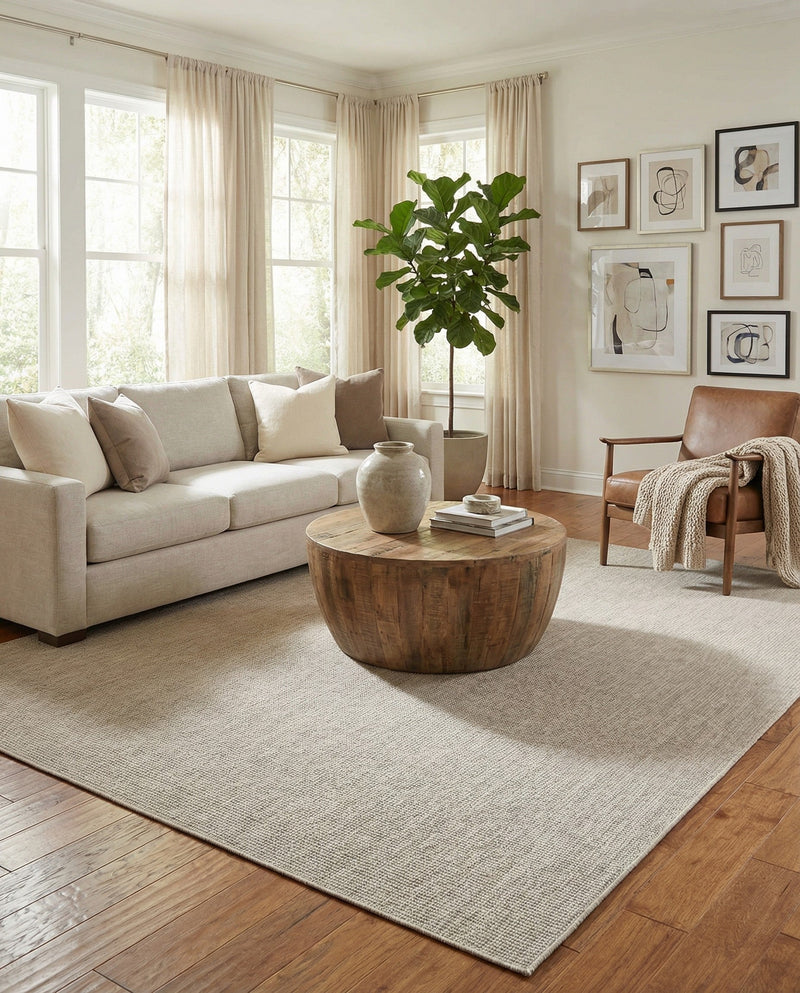 Seaside Serenity Collection Area Rug - Veranda (Light Gray) Rectangle Light Gray  lifestyle 18
