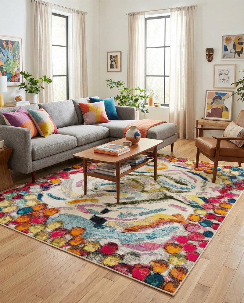 Colorburst Oasis Collection Area Rug -  Calypso Rectangle Multi  lifestyle 16