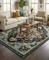 Outdoor Marrakesh Collection Area Rug -  Essaouira Rectangle Navy Blue  lifestyle 22