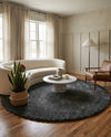 Alpine Plush Collection Area Rug -  Cortina (Peppercorn) Round Peppercorn  lifestyle 45