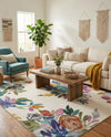 Meadow Breeze Collection Area Rug - Wildflower Rectangle Ivory  lifestyle 17